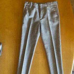 Gray Linen Boys Dress Pants